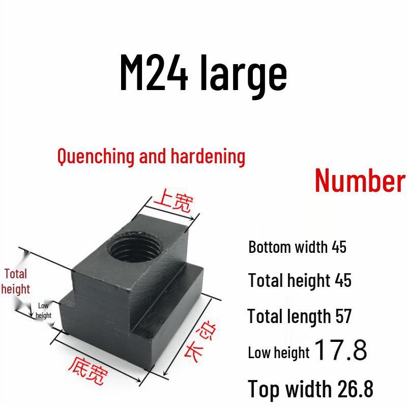 Grade 8.8 Quenching T-Nut Cap T-Block, Sizes M8-M36