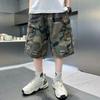 Summer Kids Casual White Camouflage Shorts Big Boys High Waist Streetwear Short Pants Bottoms Tweens Child Camo Cargo Shorts