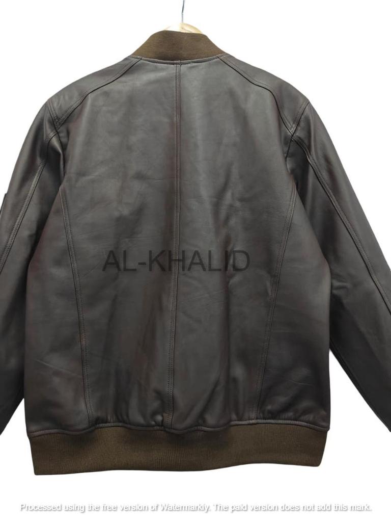 Genuine Men's Jacket Brown Leather Handmade Lambskin Stylish Soft Motorcycle