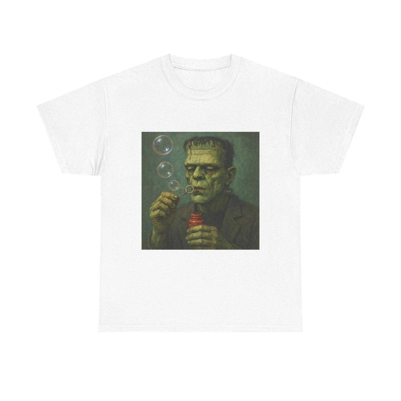 Frankenstein Bubble Tee Unisex Cotton Shirt Halloween Apparel, Unique XL