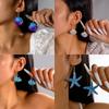 Simple color resin starfish scallop earrings cute color fish, ocean series earrings earrings women
