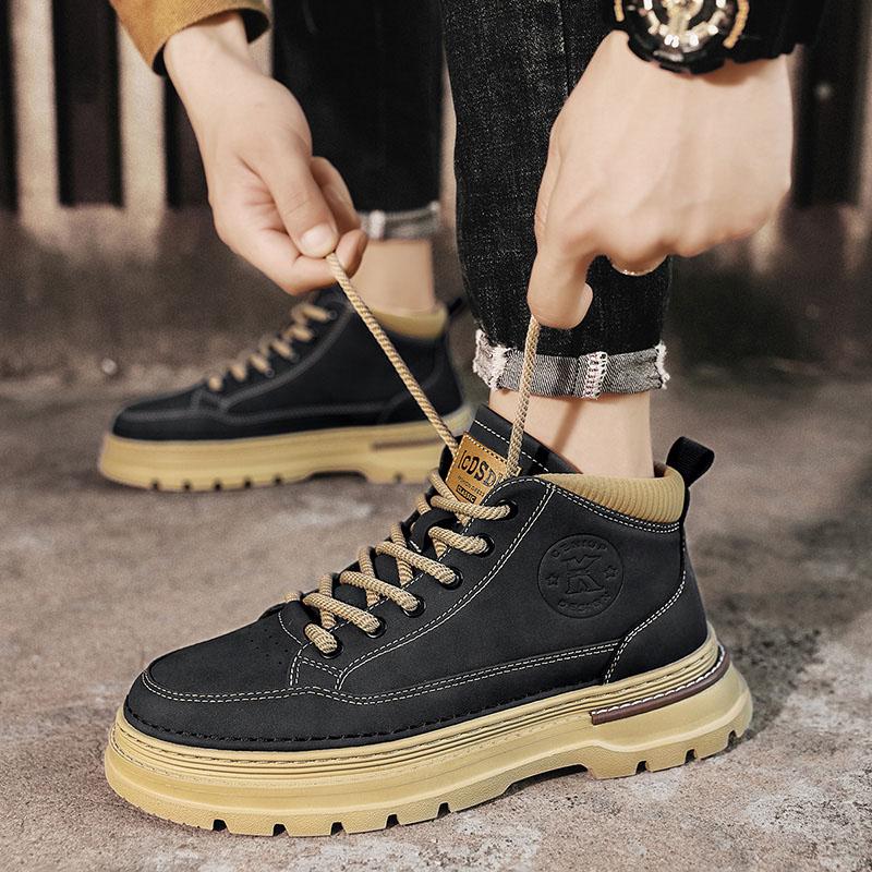 Men's Socks Boots Four Seasons Soft Sole Non-slip Outdoor Boots Fashion Youth Sports Joker Tooling Boots High-top Casual Boots