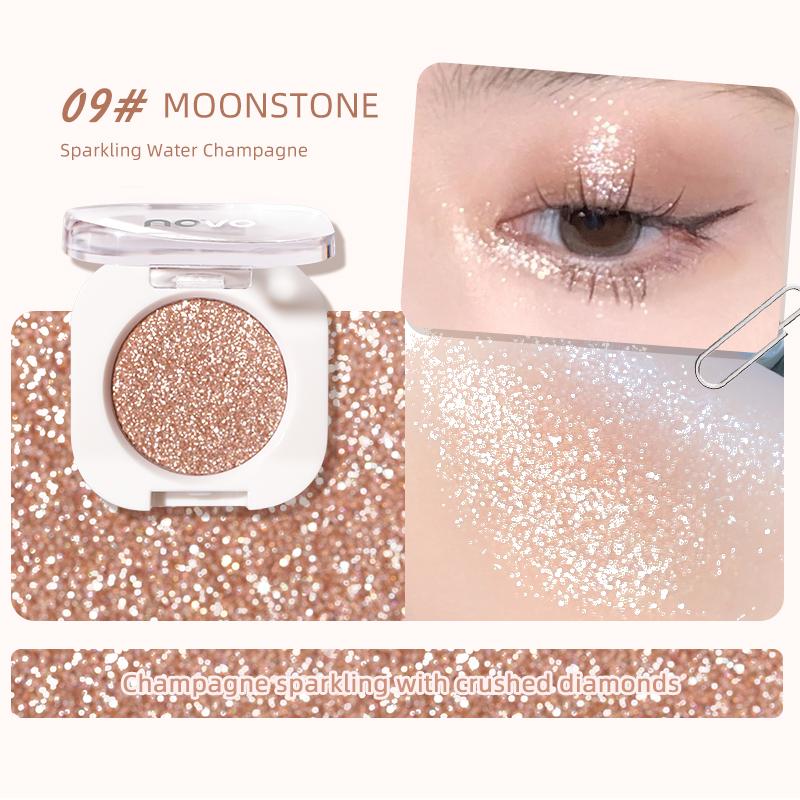 Monochrome Glitter Champagne Eyeshadow Diamond Waterproof Matte Eyeshadow Palette Pearlescent Glitter Shiny Eyes Makeup Cosmetic