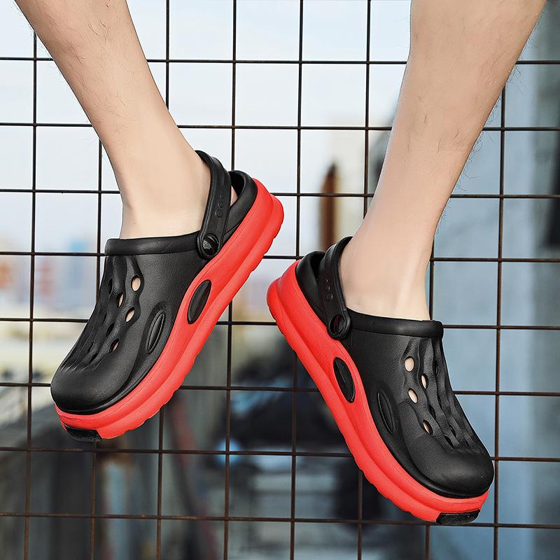 2025 Summer Hollow New Breathable Casual Hole Shoes Outdoor Beach Wading Shoes One Shoe Two Wear Large Size