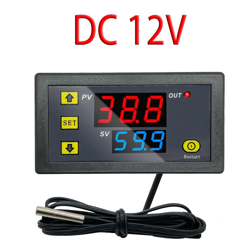 W3230 Mini Digital Temperature Controller 12V 24V 220V Thermostat Regulator Heating Cooling Control Thermoregulator With Sensor