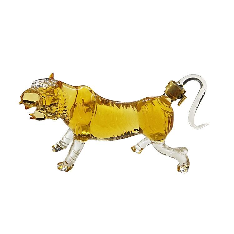 Стеклянная бутылка для вина Animal Glass Bottle Hip Flasks Bottle Flagon Liquor Bottles Herb Jarwine Container Liquor Pot Bottles Whiskey тигровый