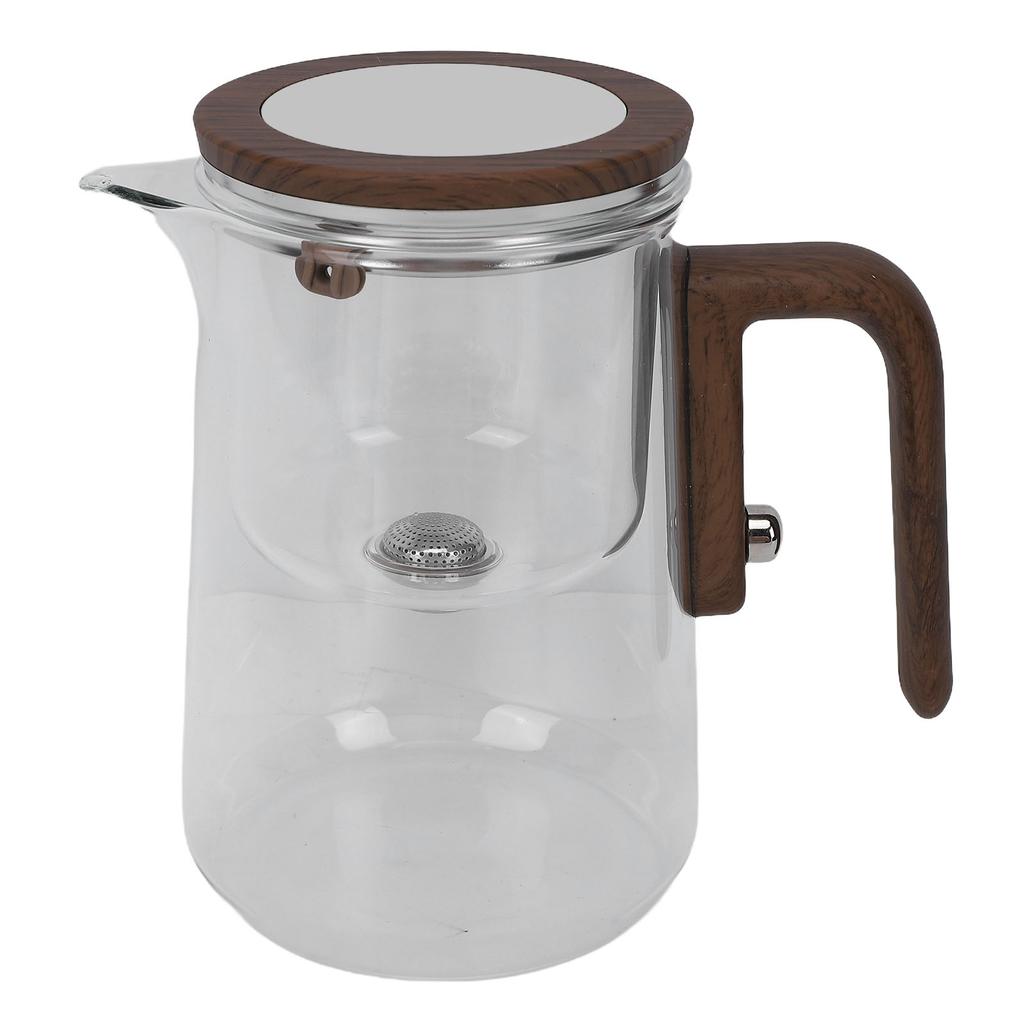 Water Separation Teapot Heatproof Glass Teapot Transparent 800ml Tea Kettle for Home Restaurant