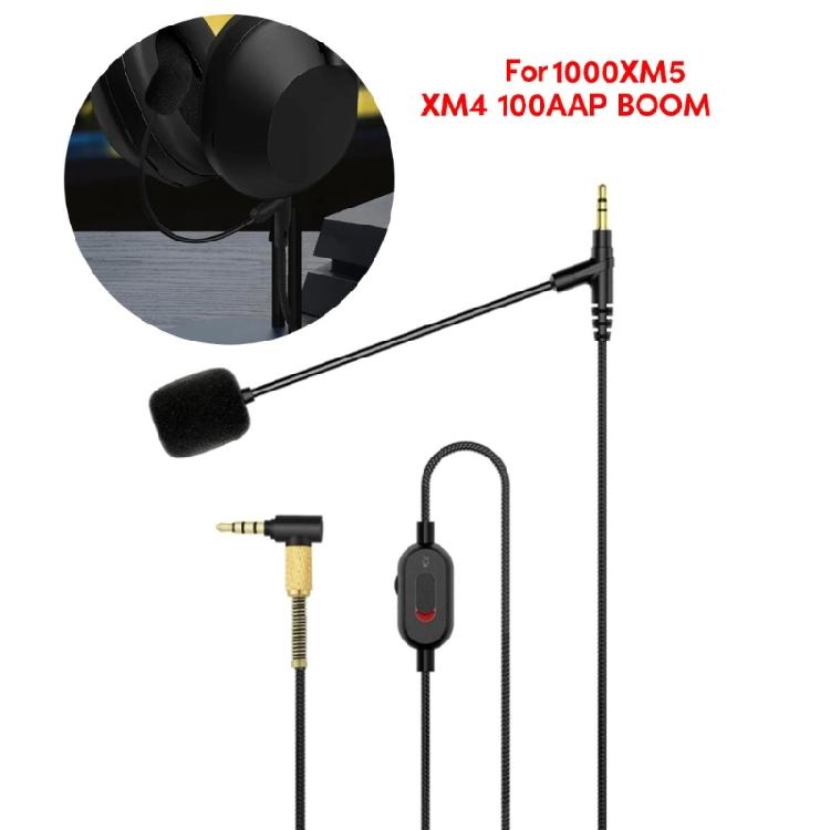 Braided 3.5mm to 3.5mm Cord with Boom Microphone&Volumes Control for 1000XM5 XM4