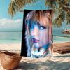 Maßgeschneidertes Ultra-Weiches Strandtuch mit Taylor Swift-Thema, Ideal für Pool - Camping, Tauchen - Perfekter Reisebegleiter, Lebendiges Strandtuch.