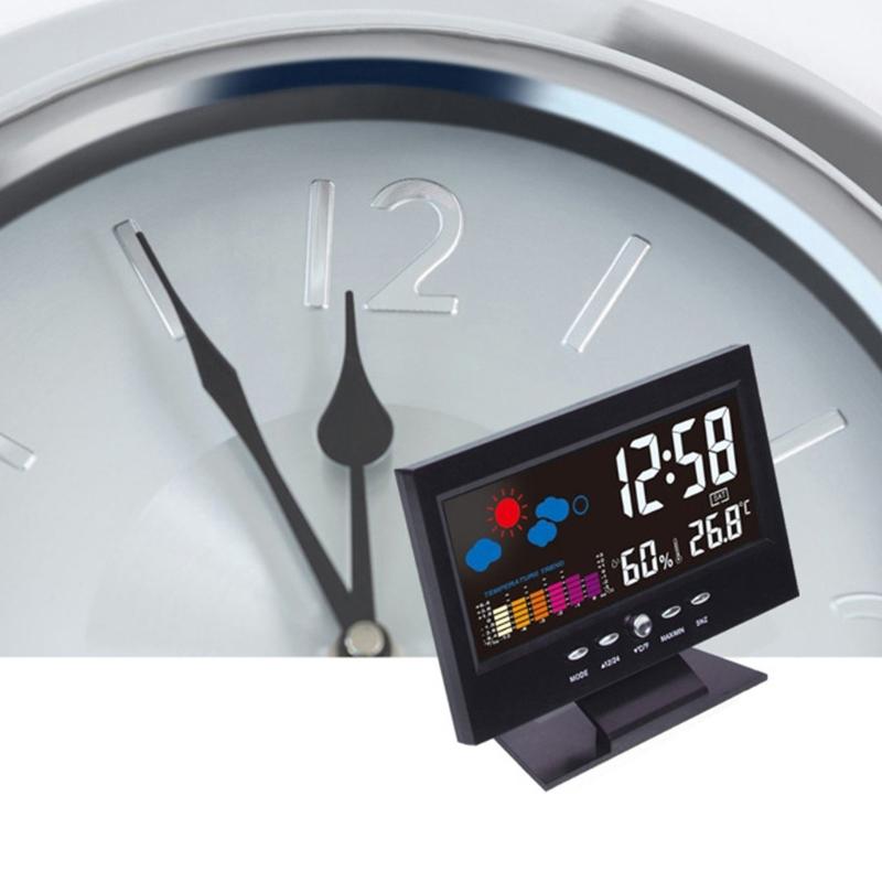 Cyfrowe higrometry termometry stacje pogodowe na ścianę ze wskaźnikiem poziomu komfortu i alertem trendu temperatury