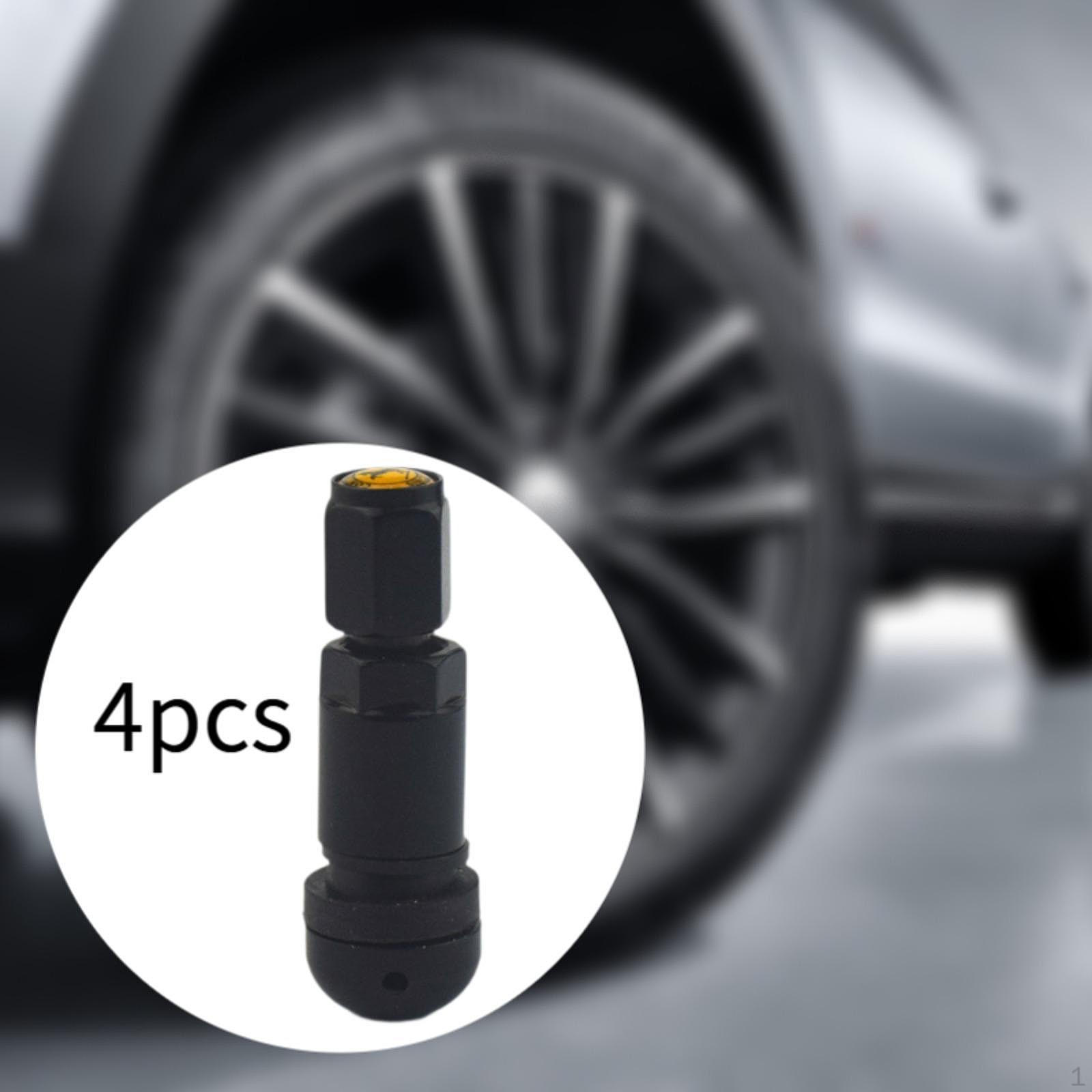 

4 шт. в упаковке колпачка штока вентиля шины для бескамерных шин, запасные части чёрный