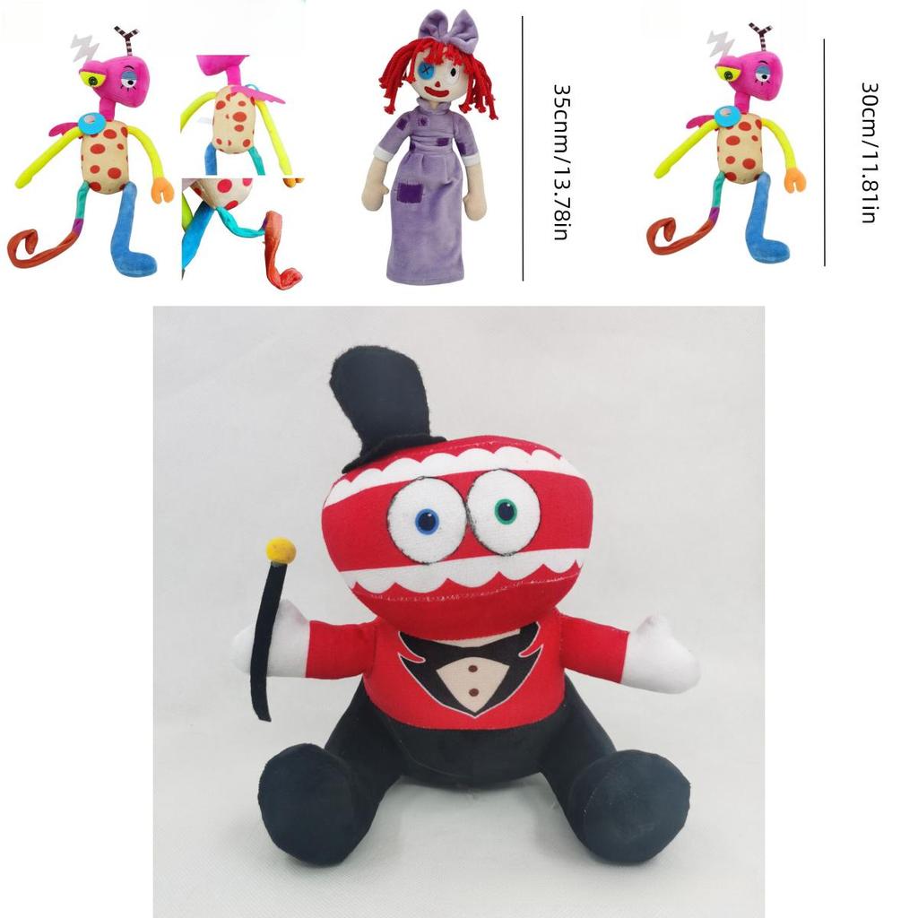 Der erstaunliche digitale Zirkus Plüsch Magische Zahl Zirkus Kaninchen Clown Puppe Lila Blase 15cm