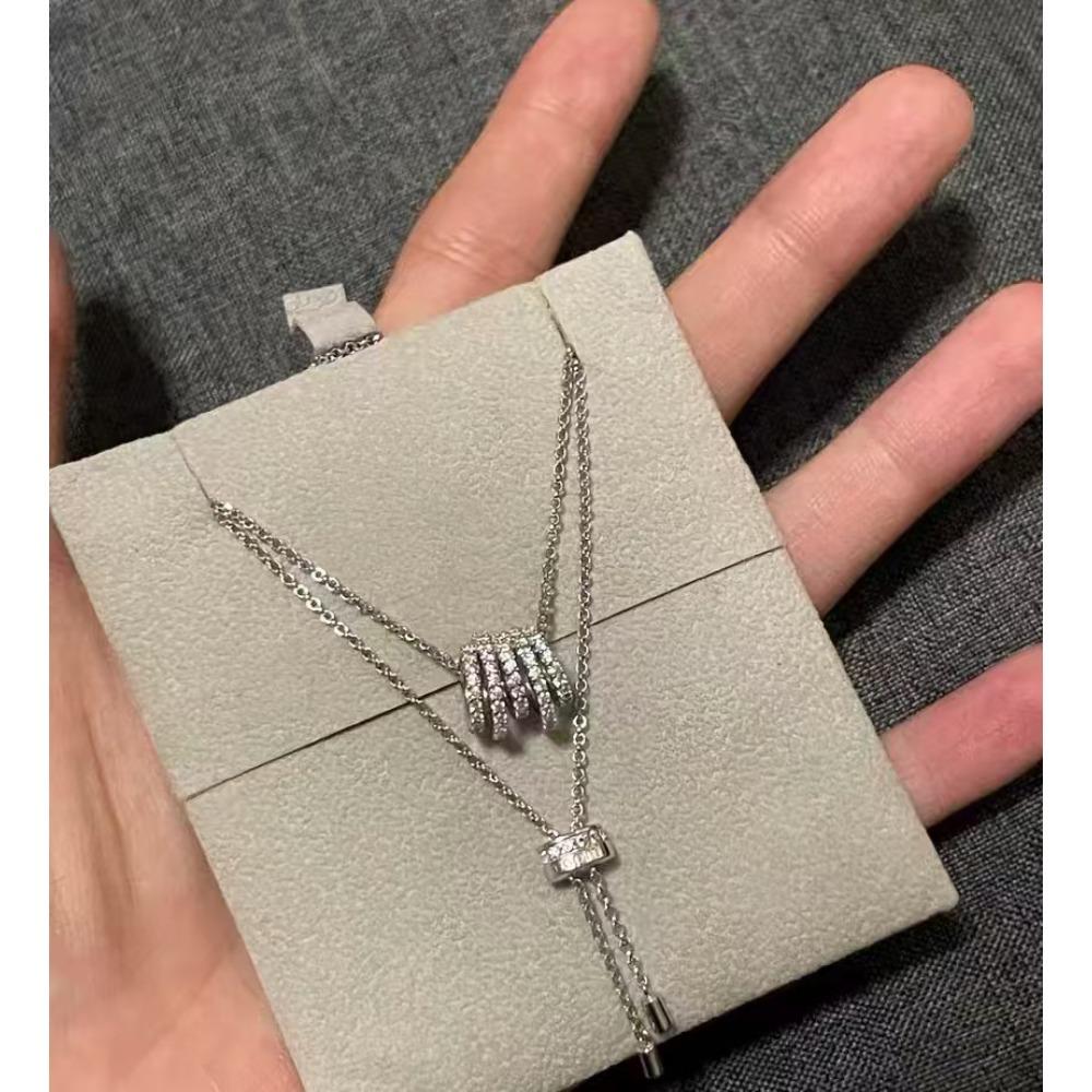 Necklace Accessories High Sense Light Luxury Temperament Choker Neck Chain Collarbone Chain Direct платиновый