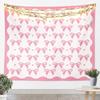 Chinoiserie Bow Tapestry Blue And White Floral Wall Art Pink Bow Wall Hanging Blanket For Living Room Bedroom Modern Aesthetics