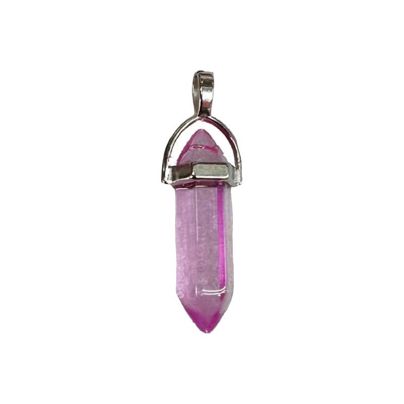 Hexagonal Stone Double-Point Pendant Sweater Chain