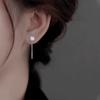 925 Silver Needle Short Chain Tassel Metal Dandelion Stud Earrings For Women Party Classic Jewelry Plant Accessories