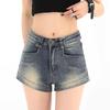 Denim Shorts Frauen Summmer Vintage Blau Koreanische Hohe Taille Mini Heiße Kurze Jeans Für Damen Streetwear Y2K Casual Mode