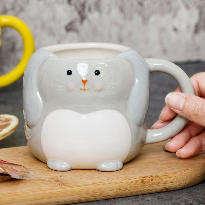 Tazza in stile cartone animato con pollo, per acqua potabile, latte, caffè, simpatico coniglio, tazze per la colazione, regalo per gli amici