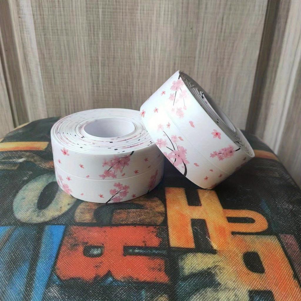 1 Roll Cartoon Caulk Strip, Decorative Self Adhesive Caulk Tape, Caulking Sealing Tape, For Kitchen Countertop Sink Bathtub Bathroom Shower Toilet,