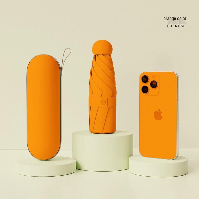 Damen Mini Taschen Faltbarer Regenschirm - High-End Sonnenschutz & Sonnenschirm, Regen oder Sonne