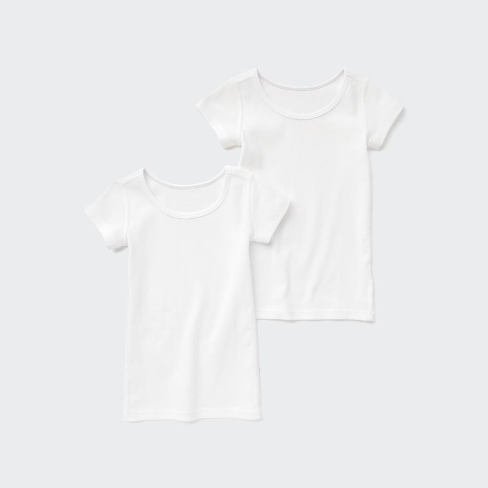 

UNIQLO BT хлопок 11 зерен внутренний короткий рукав 2P однотонный