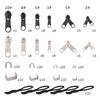 Zinc Alloy Nylon Zipper Puller Set & 4.5-inch Top Cutting Pliers Repair Kit
