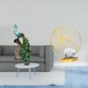 Elegant Peacock Iron Animal Sculpture Collectible Ornament for Bedroom Office Living Room Bookshelf