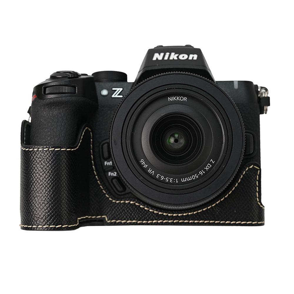 

Z50II Camera PU Leather Half Body Case For Nikon Z50II Battery Opening Magnetic Cover