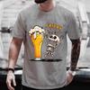 Fashion Men's T Shirt Short Sleeve Tops Skeleton Enjoying FRIDAY Tees Men T-Shirt Black Tees Finally Friday for Beer Lovers Male Clothes
