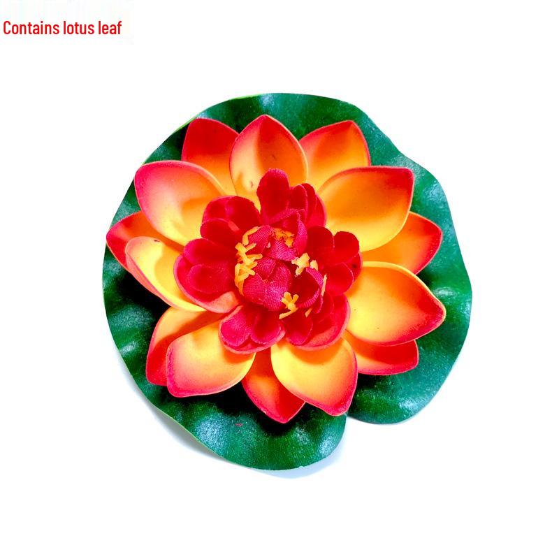 10 cm Künstliche Lotusblume für Teich, Aquarium und Gartendekoration