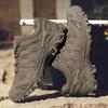 Men Hiking Shoes Anti-slip Low-top Tactical Boots Men's Casual Lace-up Durable Breathable Flat Casual Sports Shoes