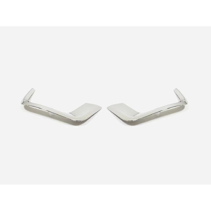 

For Toyota Land Cruiser LC300 ABS Chrome Rear Bumper Strips Front Foglight Frame Cover Trim Car Styling Accessories Front Silver