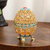 Zinc Zinc Alloy Material Egg-Shaped Box Enamel Color Jewelry Storage Box Ornament Storage Jar  Ring Storage