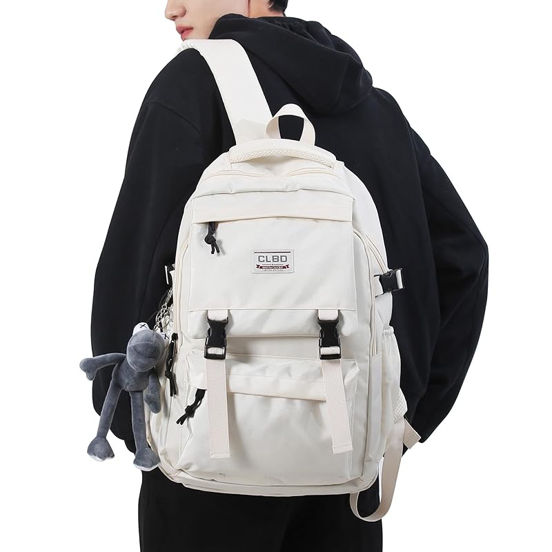 

[Andris] backpack men s Fashionable backpack ladies daypack large capacity lightweight waterproof Commuting to school town backpack unisex [Comes with