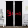Blackout Curtain for Room 2 Panel Bloody Shades Anti-mosquito Curtains Tulle for Bedroom Partition Home Interior Curtains Living