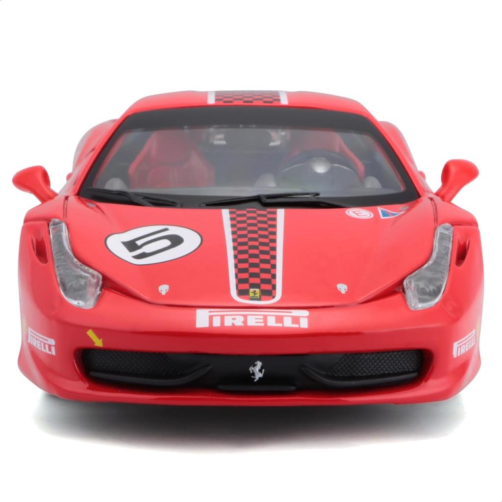 Bburago Ferrari 458 Challenge Red Diecast Model Car 1/24 / (Finished Product) 18-26302