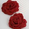 1 Pair Fabric Statement Pierced Earrings Large Simulation Petals Earrings  Women Jewelry
