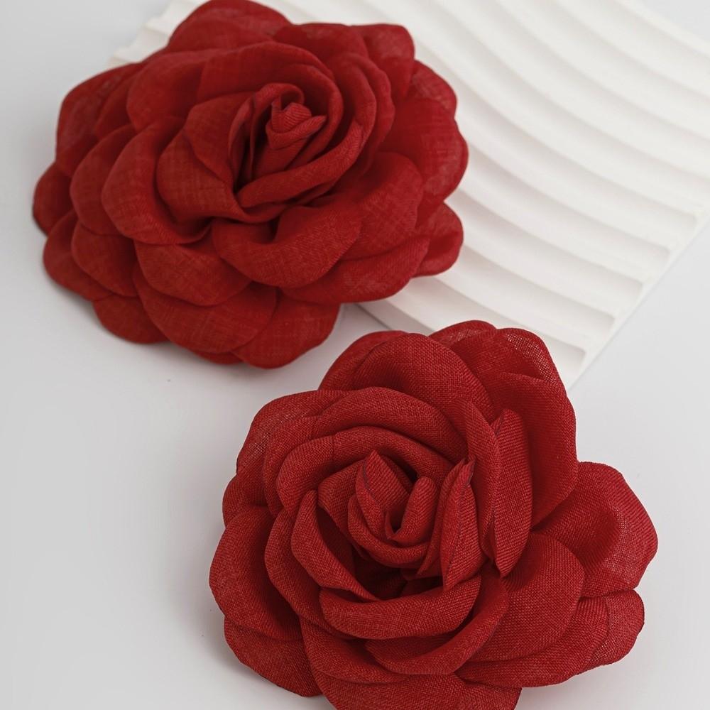 1 Pair Fabric Statement Pierced Earrings Large Simulation Petals Earrings  Women Jewelry