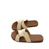 Shoes 2025 new French cross with slippers women's summer retro style casual flat beach