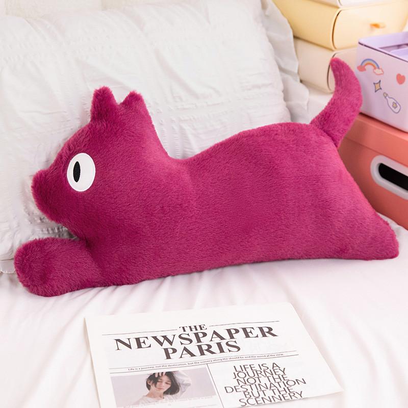

Plush Cat Pillow For Sofa Bed With Legs Support And Cartoon Design For Home Comfort 40cm червоний