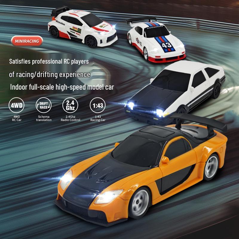 Mini 4WD High-Speed Drift RC Car 1:43 Scale Remote Control Toy for Boys
