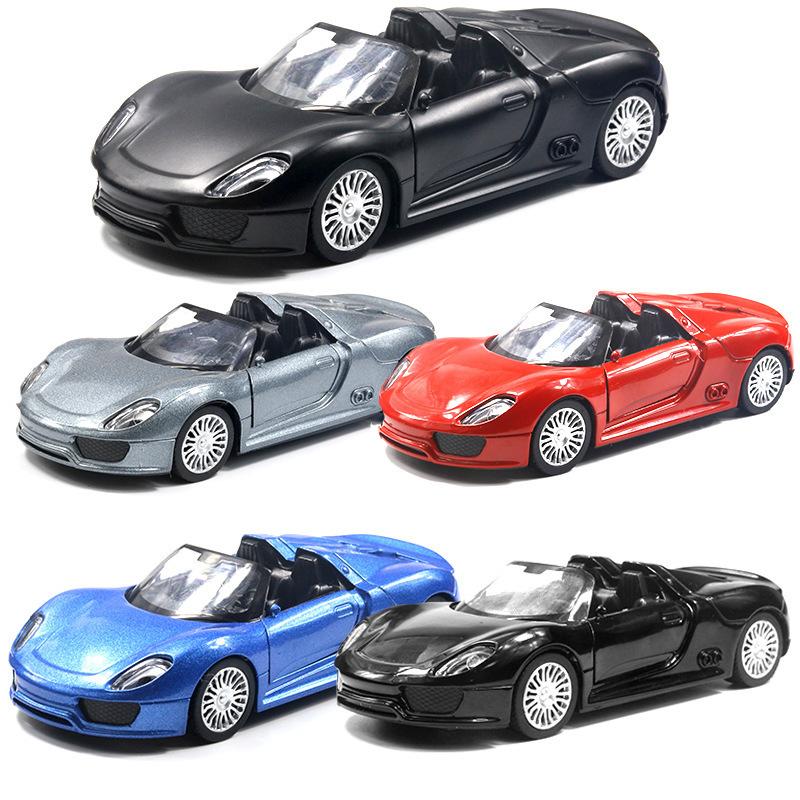 Alloy Sports Car Model Children Open The Door Pull Back Toy Car Cake Ornament Baking Decoration