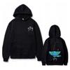 Mens Oversized Hoodie With Printed Graphic Design Soft Fleece-Lined Sweatshirt Casual Wear