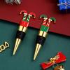 Christmas Themed Snowman Wine Stopper Durable Zinc Alloy Leakproof Wine Fresh Keeper for Home Bar Xmas Party Gift
