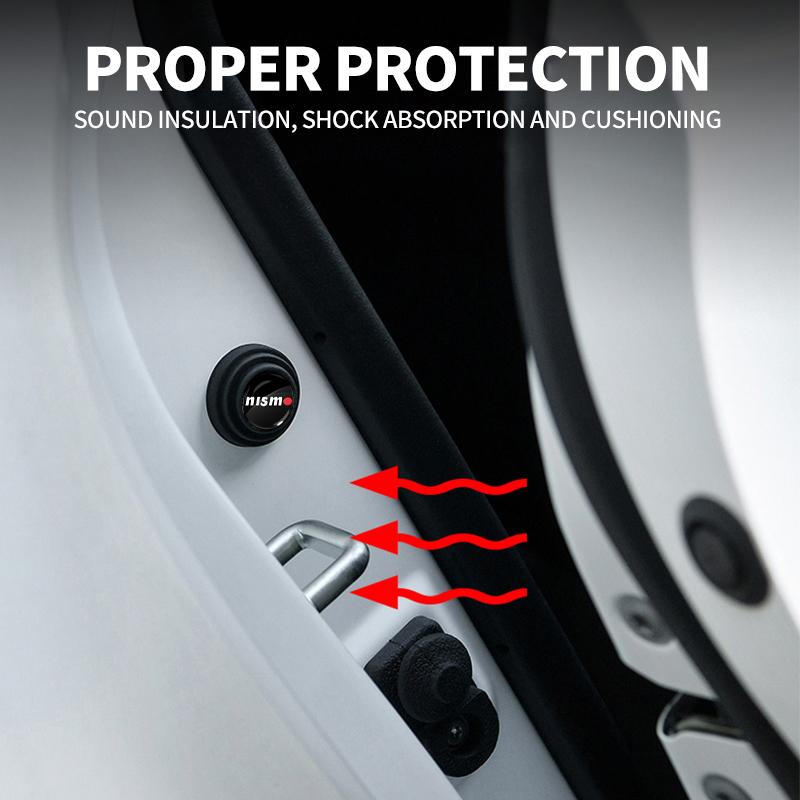 New Car Door Shock Stickers Absorber Soundproof Buffer Pier pad For Nismo Nissan Tiida Teana Skyline Juke X-trail Almera Qashqai