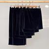 26 Early Spring Retro Velvet Little Black A-line Dress: Classic Mid-Waist, Slimming, Commuter Style