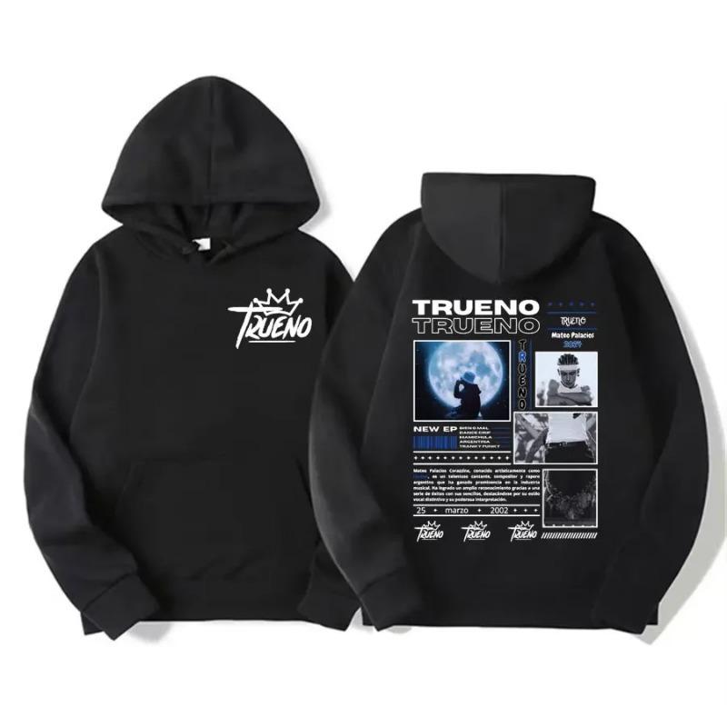 Rapper Trueno Pattern Hoodie Men's Hip Hop Fashion Retro Sportswear Harajuku Cool Casual Hoodie Street Wear
