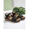 Damen Übergröße Plateau Cut-Out Sport Sandalen Sommer Europäisch Amerikanischer Stil Klettverschluss Lässige Slipper