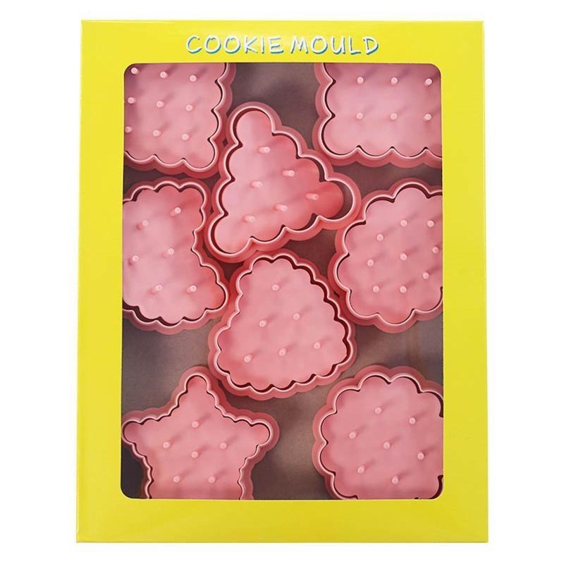 Cookie Stamp Biscuit Molds 8 Different Shapes Biscuit Cutter Kitchen Accessories