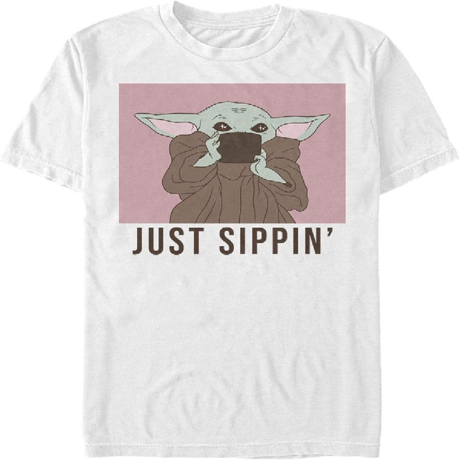 

Star Wars Mens Just SippinT-Shirt XXXXXL білий